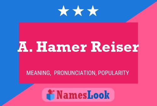 A. Hamer Reiser 名字海报