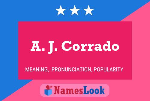 A. J. Corrado 名字海报