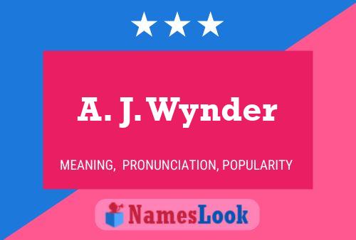 A. J. Wynder 名字海报