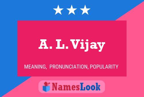 A. L. Vijay 名字海报