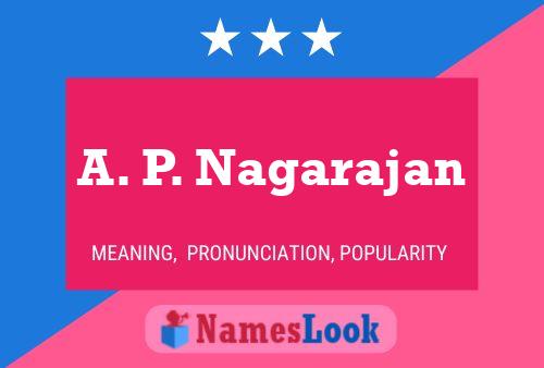 A. P. Nagarajan 名字海报