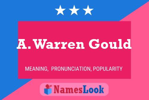 A. Warren Gould 名字海报