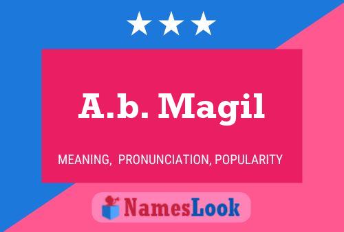 A.b. Magil 名字海报