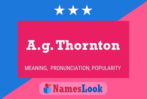 A.g. Thornton 名字海报