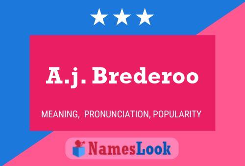 A.j. Brederoo 名字海报