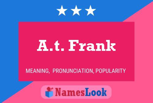 A.t. Frank 名字海报