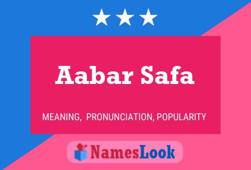 Aabar Safa 名字海报