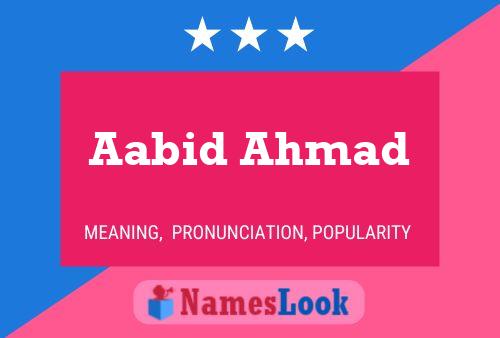 Aabid Ahmad 名字海报