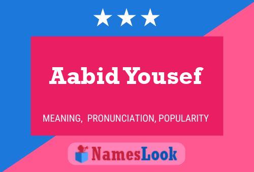 Aabid Yousef 名字海报