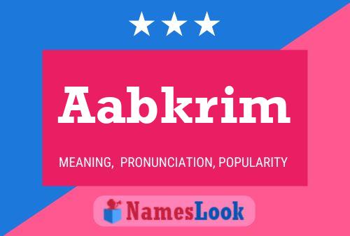 Aabkrim 名字海报