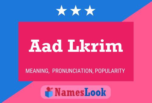 Aad Lkrim 名字海报