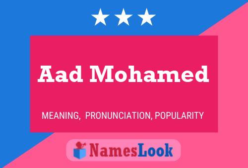 Aad Mohamed 名字海报