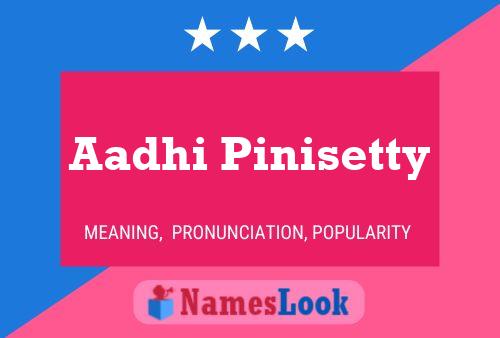 Aadhi Pinisetty 名字海报