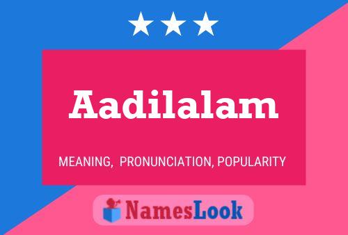 Aadilalam 名字海报