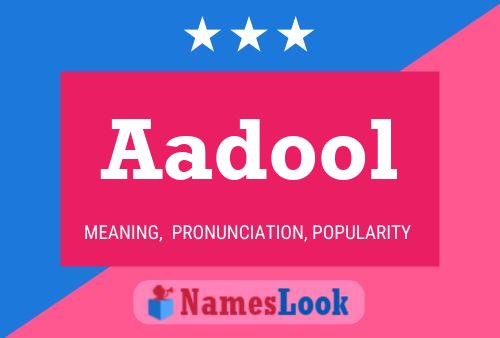 Aadool 名字海报