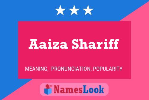 Aaiza Shariff 名字海报