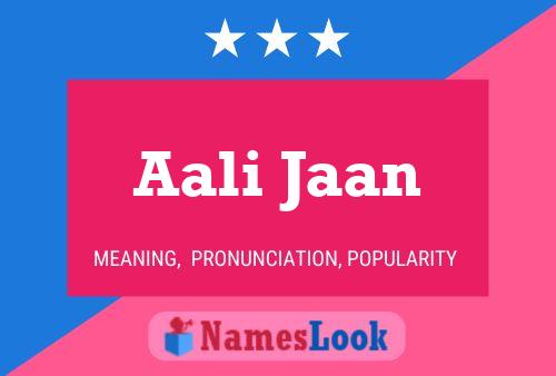 Aali Jaan 名字海报