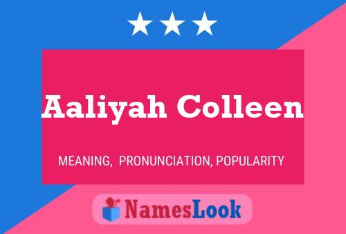 Aaliyah Colleen 名字海报