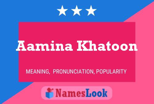 Aamina Khatoon 名字海报