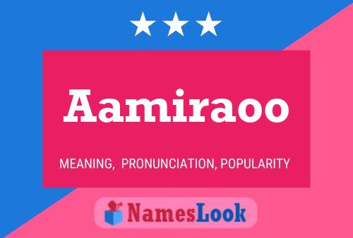 Aamiraoo 名字海报