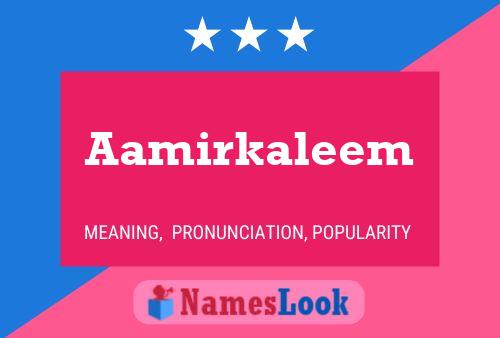 Aamirkaleem 名字海报