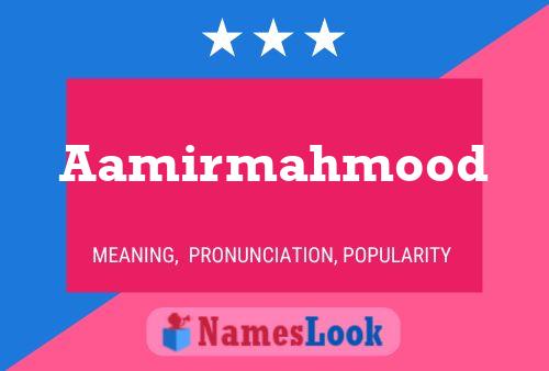 Aamirmahmood 名字海报