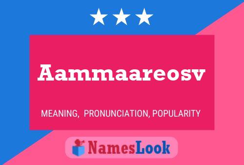 Aammaareosv 名字海报