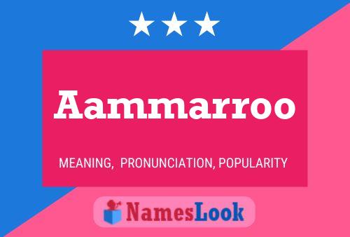 Aammarroo 名字海报