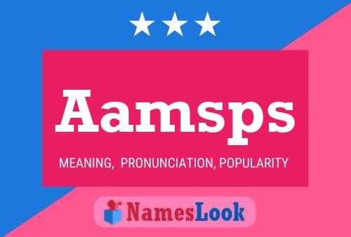 Aamsps 名字海报