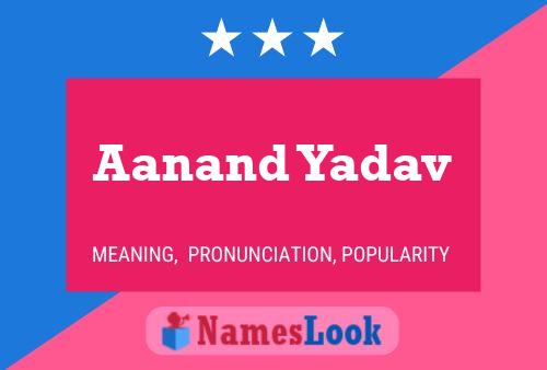 Aanand Yadav 名字海报