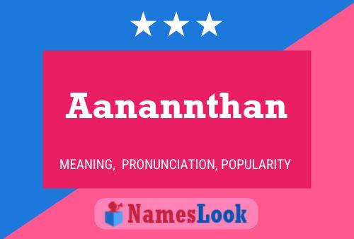 Aanannthan 名字海报