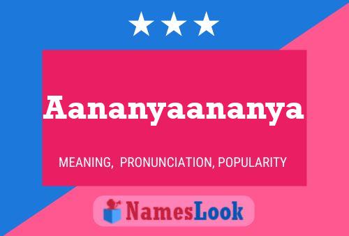 Aananyaananya 名字海报