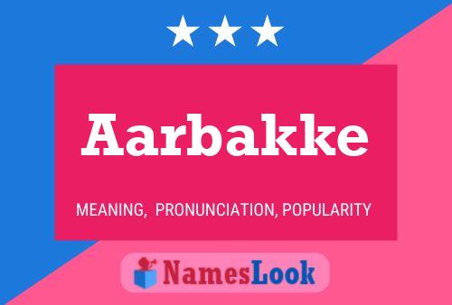 Aarbakke 名字海报