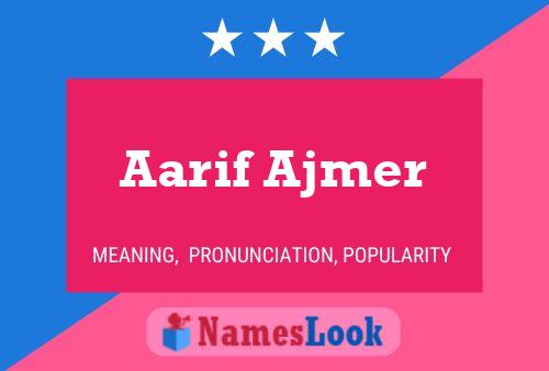 Aarif Ajmer 名字海报