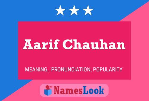 Aarif Chauhan 名字海报