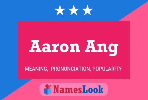 Aaron Ang 名字海报