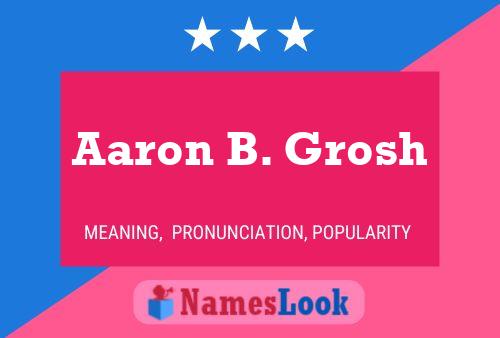 Aaron B. Grosh 名字海报