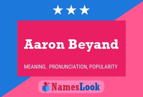 Aaron Beyand 名字海报