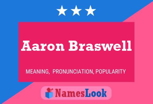 Aaron Braswell 名字海报