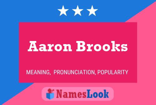 Aaron Brooks 名字海报