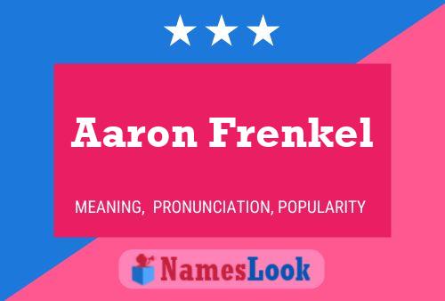 Aaron Frenkel 名字海报