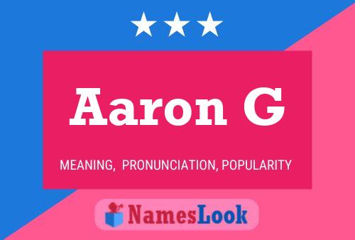 Aaron G 名字海报