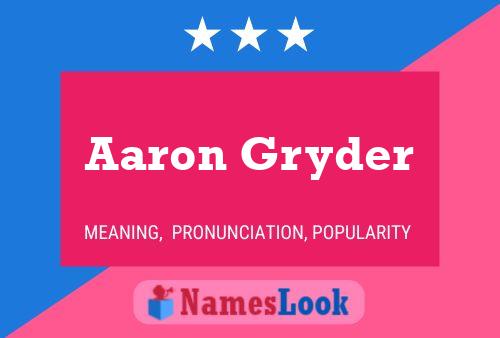 Aaron Gryder 名字海报