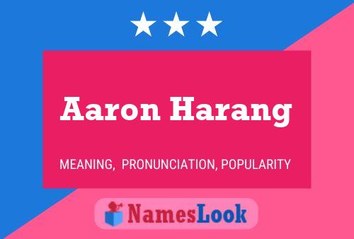 Aaron Harang 名字海报