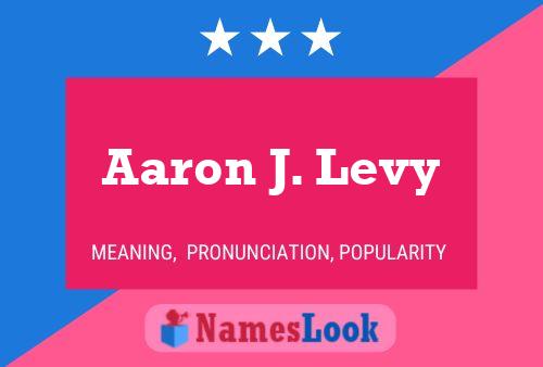 Aaron J. Levy 名字海报