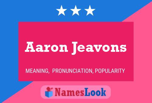 Aaron Jeavons 名字海报