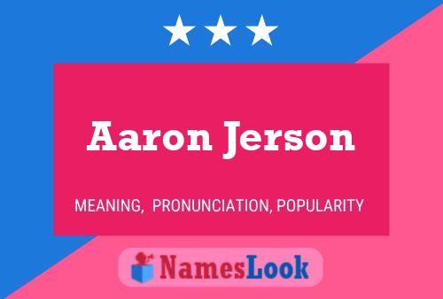 Aaron Jerson 名字海报