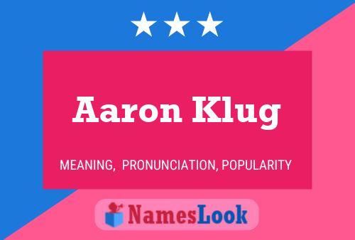 Aaron Klug 名字海报