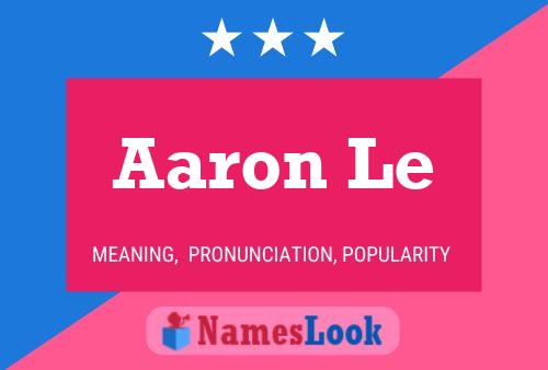 Aaron Le 名字海报