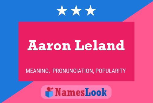 Aaron Leland 名字海报